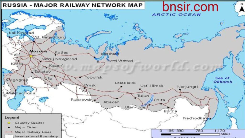 RUSSIA RAIL MAP